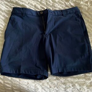 Men’s Lululemon 7” Navy Commission Shorts 32 waist